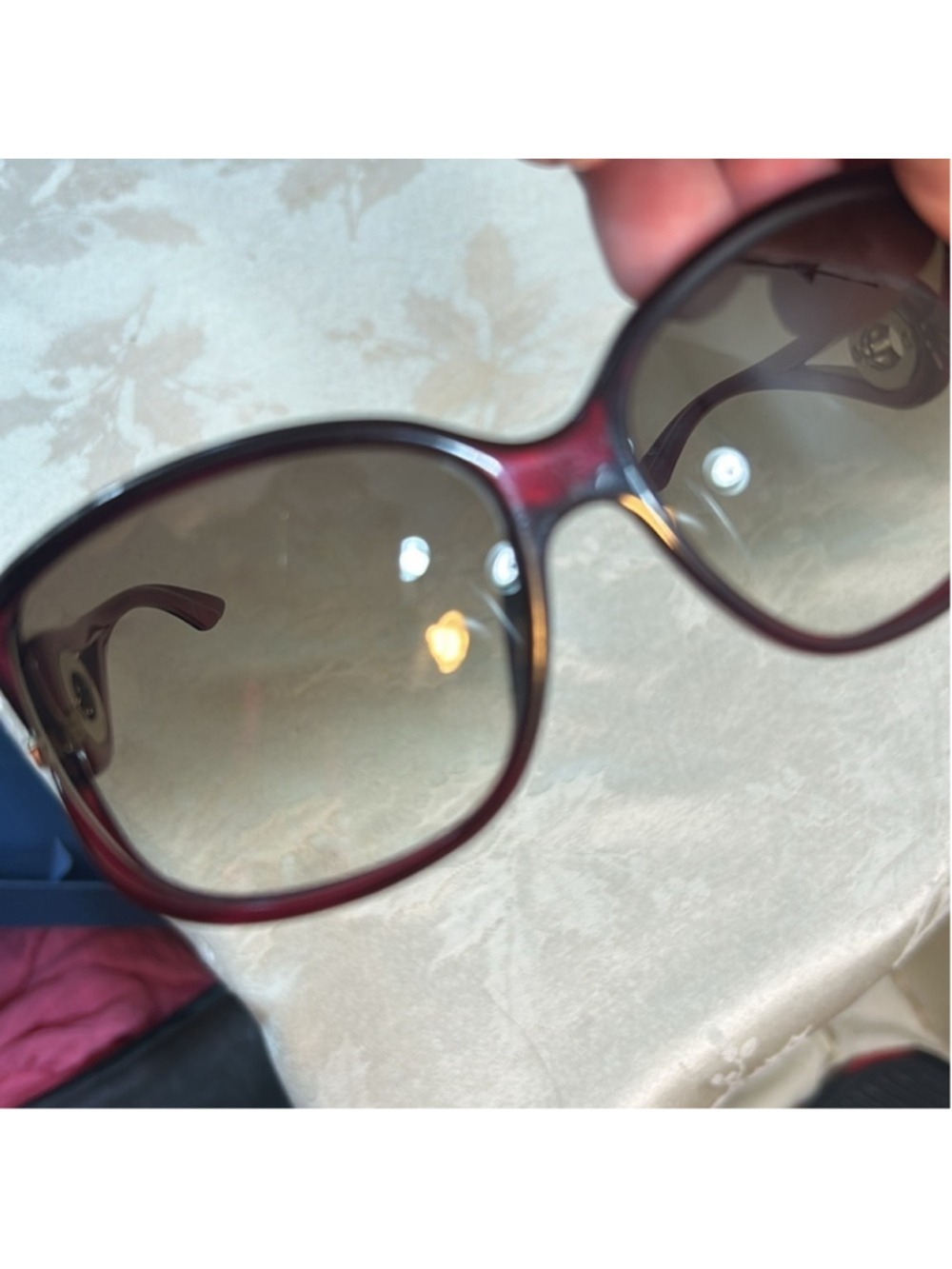 Dior VOLUTE2STR Chic Red Sunglasses with Rhinestone Detail OF5058S57N - Picture 8 of 13